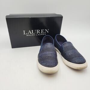 Lauren Ralph Lauren Women's Jinny Blue Slip On Sneakers Sz 6 B